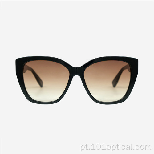 Óculos de sol feminino Cat Eye Full Rim Acetate